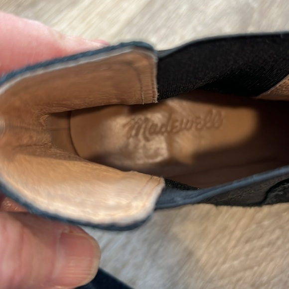 Madewell Black Suede Booties 8 - Picture 5 of 7